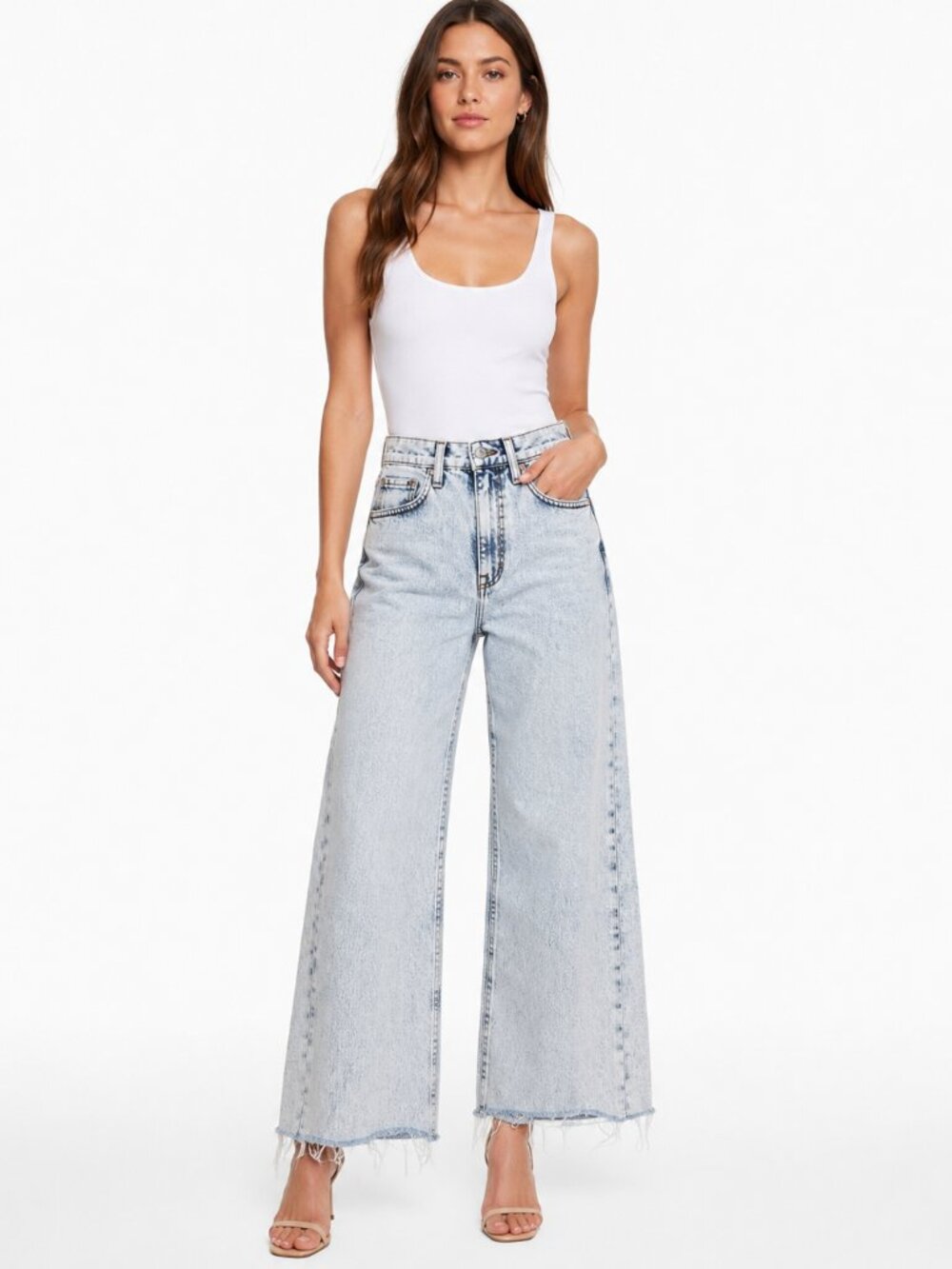 Joes Jeans Acid Wash High Rise Wide Leg Jean - Size 26